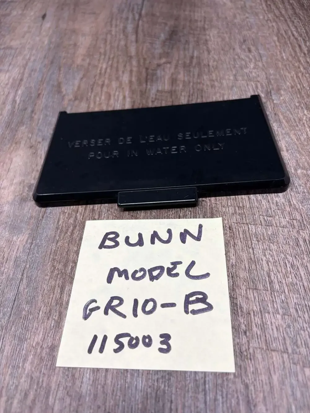BUNN GRX-B 10-Cup Coffee Maker Black Water Reservoir Lid Replacement Part